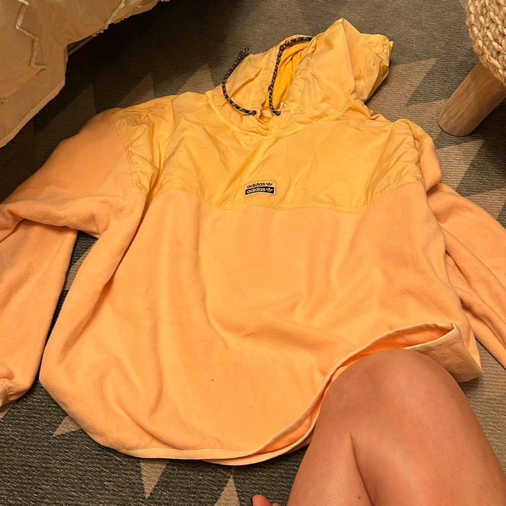 Neon orange Adidas hoodie size small